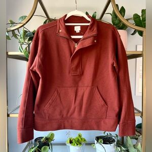 A New Day Quarter Zip in Rust Red